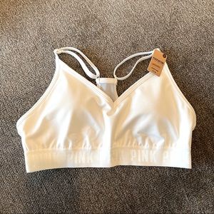 PINK ACTIVE Low Impact White Sports Bra Size M